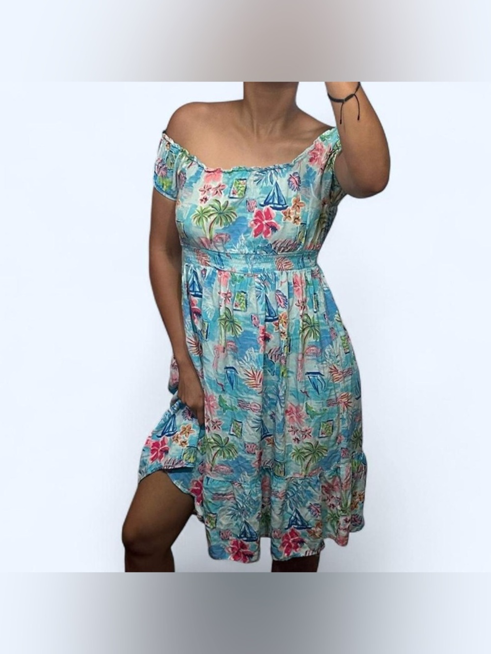 Mermaid Blue Ruffle Babydoll Dress!
